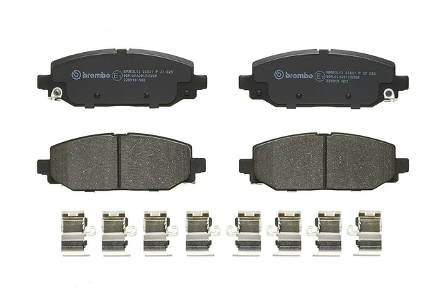 Brembo P37025 brake pads, top view