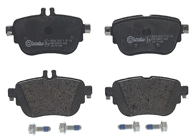 Brembo P50136 brake pads, top view