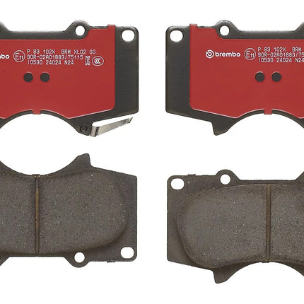 Brembo P83102X brake pads, top view