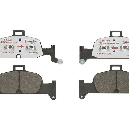 Brembo P85164X brake pads, top view