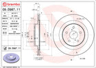 Brembo 09D98711 Rear Brake Disc - official Brembo product image