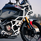 Mototorque White Crash Guard for TVS Apache RTX 300 engine side protection