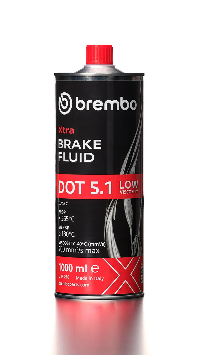 Brembo brake fluid canister on a white background