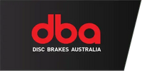 Red 'dba Disc Brakes Australia' logo on a black background