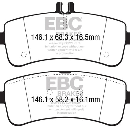 EBC Yellowstuff Rear Brake Pad Set for MERCEDES C63 Amg 2015 onwards (DP42350R)