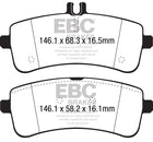 EBC Yellowstuff Rear Brake Pad Set for MERCEDES C63 Amg 2015 onwards (DP42350R) – view 2