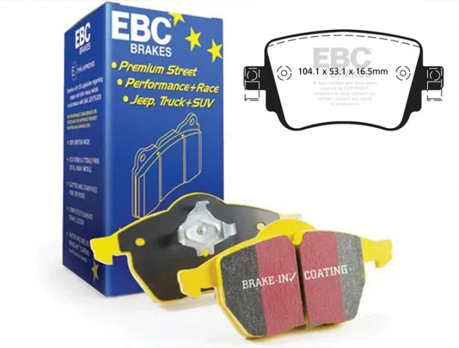 EBC Yellowstuff Rear Brake Pad Set for AUDI Q3 8U model & 2 more (DP42201R)
