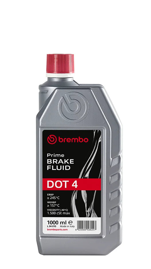 Brembo brake fluid bottle on a white background