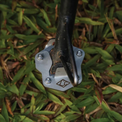 LCB Side Stand Base (SS) for Royal Enfield Himalayan – Stainless Steel Wide Foot Support Plate