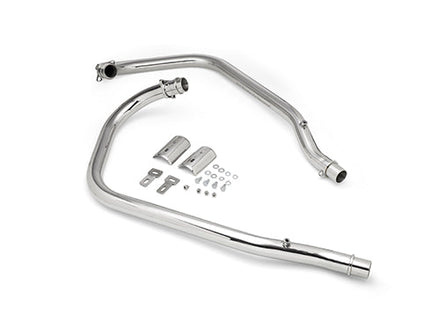 Red Rooster polish bend pipe for Royal Enfield Super Meteor 650, supplied with the Bend pipe included option