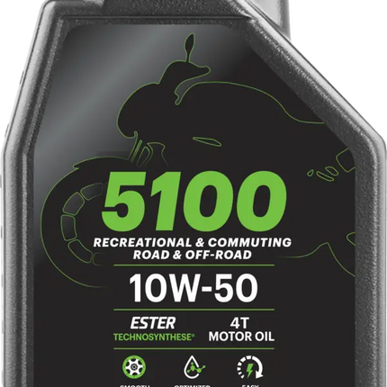 Motul 5100 10W-50 4T Technosynthese Semi-Synthetic Engine Oil for 4-Stroke Motorcycles
