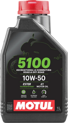 Motul 5100 10W-50 4T Technosynthese Semi-Synthetic Engine Oil for 4-Stroke Motorcycles