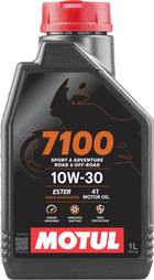 Motul 7100 4T 10W-30 fully synthetic motorcycle engine oil bottle
