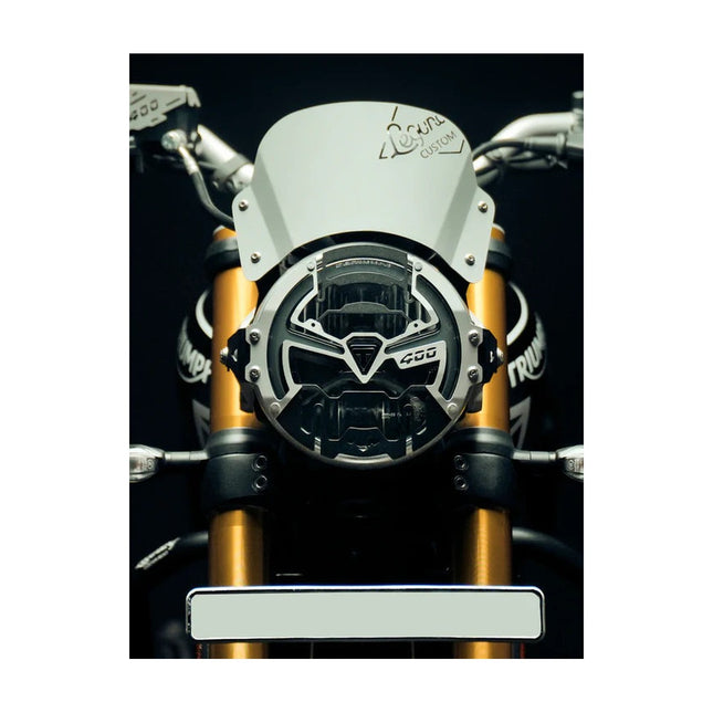 lcb cosmic headlight grill for triumph speed 400