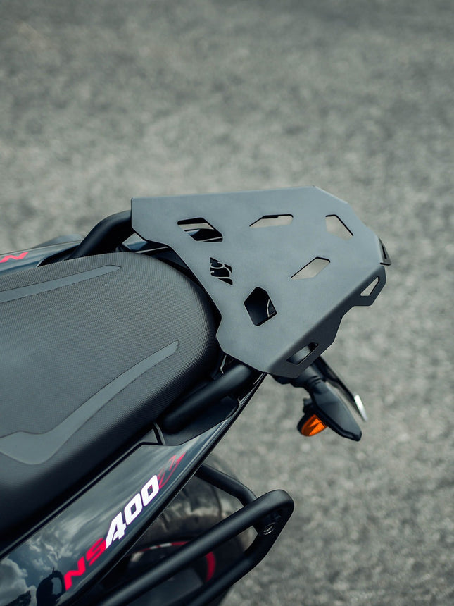 Legundary Bajaj Pulsar NS400Z Gopher Carrier – Mild Steel, Black Powder Coated.