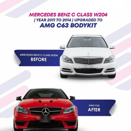 Mercedes C-Class W204 to C63 AMG Body Kit