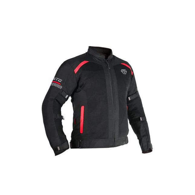 moto torque vento riding jacket raging red