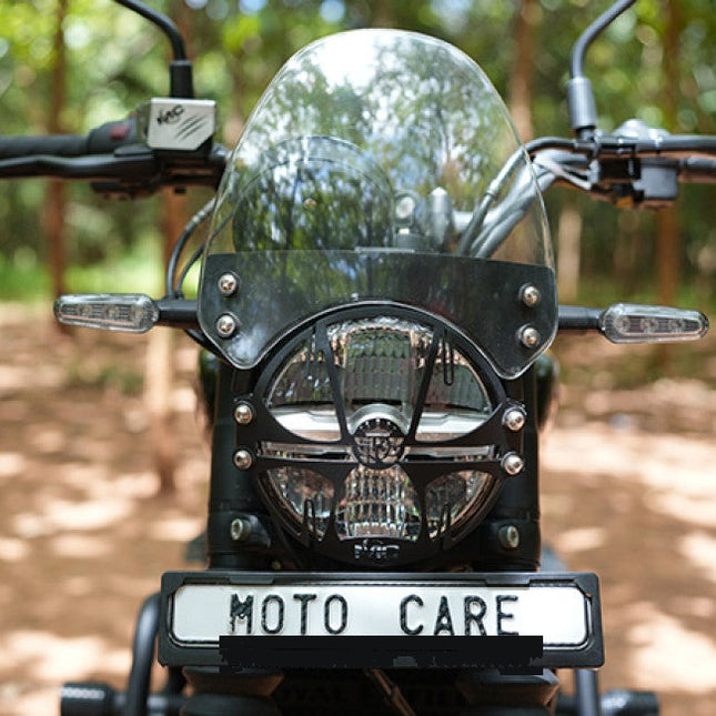 MotoCare visor installed on Royal Enfield Guerrilla 450