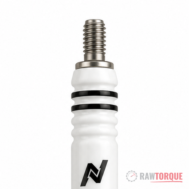 NGage BN8RTIIA-9 double iridium spark plug, bare threaded terminal stud detail