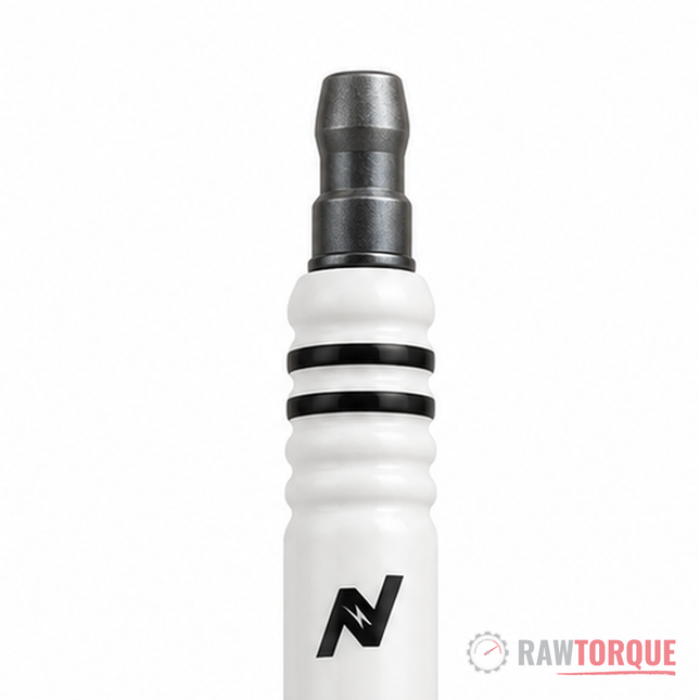 NGage BNL8RTII-9 double iridium spark plug, bare threaded terminal stud detail