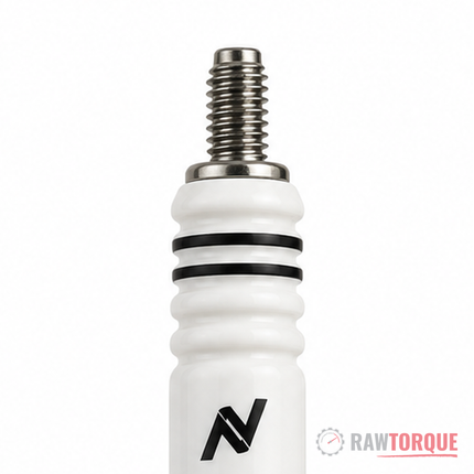 NGage DH7RTII-8 double iridium spark plug, bare threaded terminal stud detail