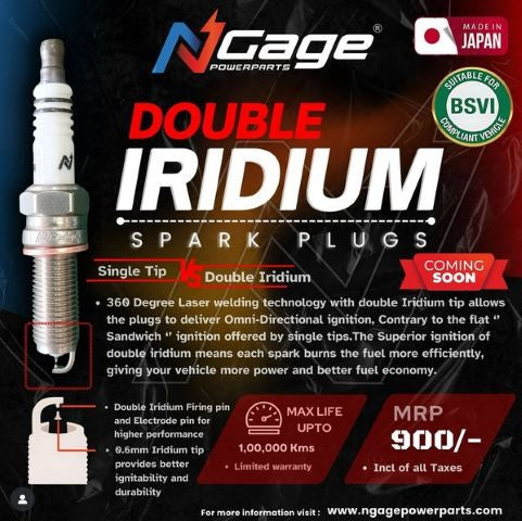 NGage BN8RTIIA-9 Double Iridium Spark Plug 