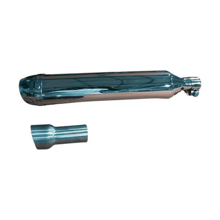 NGage NEXUS slip-on exhaust in chrome with link pipe, for BS6 Phase 2 Royal Enfield Classic 350, Meteor 350 and Goan Classic 350