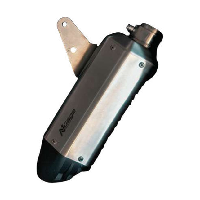 NGage STRIKER slip-on exhaust in steel matt for Royal Enfield Himalayan 450 and Guerrilla 450