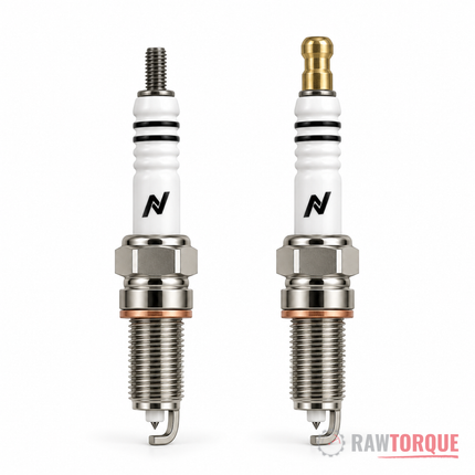 NGage spark plug terminal, bare stud versus brass nut fitted