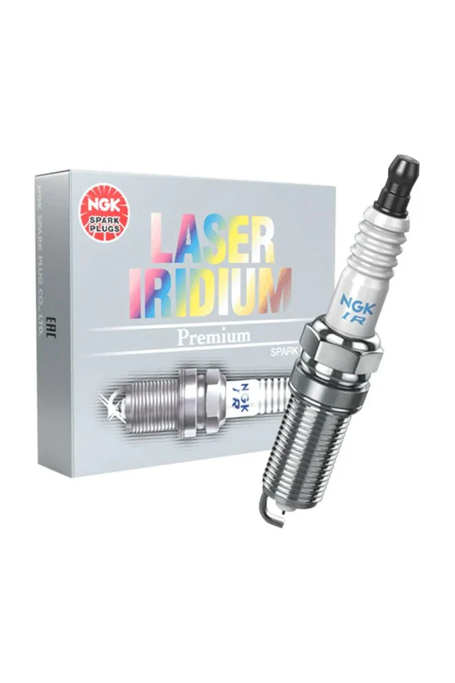 NGK Laser Iridium spark plug with its retail box