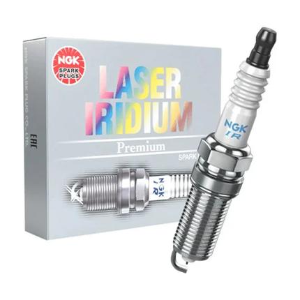 NGK Laser Iridium spark plug with its retail box