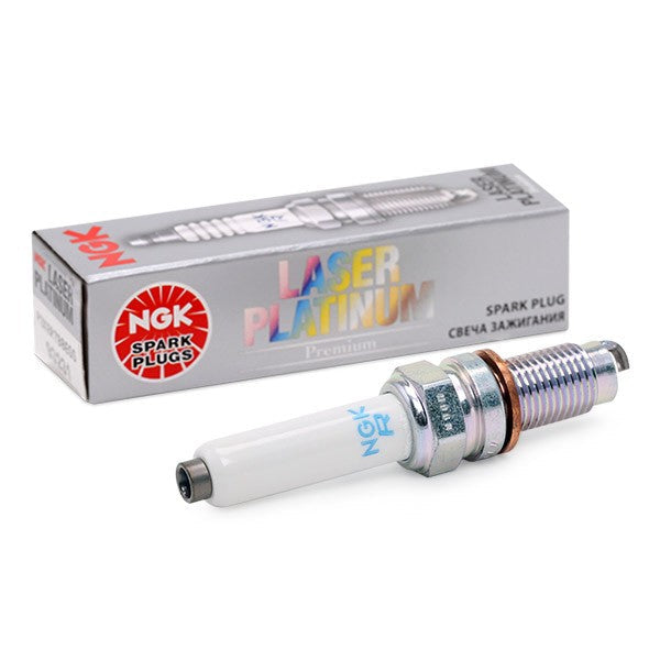 NGK Laser Platinum spark plug with its retail box