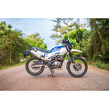 Hero XPulse 200 4V with Powerage full system exhaust, side profile