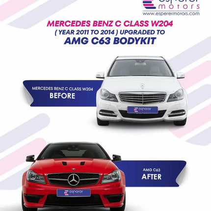 Mercedes C-Class W204 to C63 AMG Body Kit
