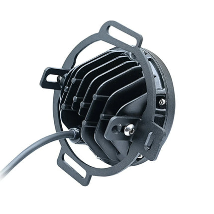 Rawtorque black automotive LED fog light with heat sink and mounting bracket