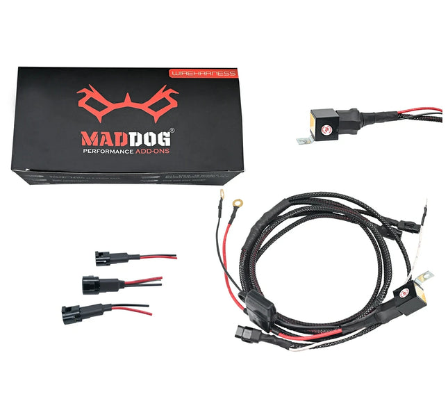 Maddog Standard Wire Harness – Waterproof 100W Motorcycle Auxiliary Light Wiring Kit