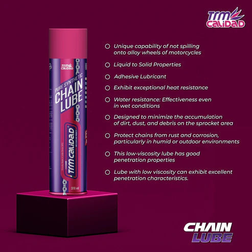 TRM Calidad Pure Synthetic Chain Lube 370ML – Zero Spill Composition TRM CALIDAD