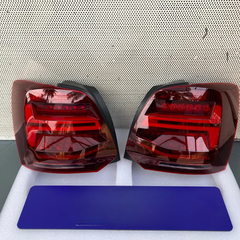 Q2 LED tail lights in red for Volkswagen Polo, fitted view