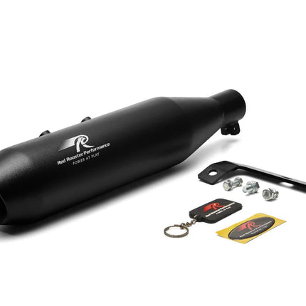 Red Rooster Performance Rumbler Max Exhaust for Royal Enfield Hunter 350 (Black) Red Rooster