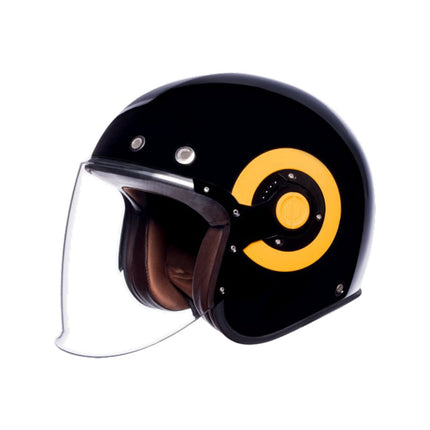 SMK Retro Jet Open Face Helmet - GL240 - Gloss Black