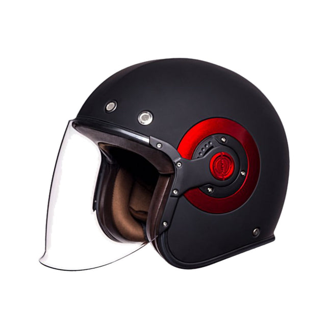 SMK Retro Jet Open Face Helmet - MA230 - Matt Black
