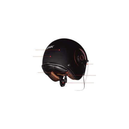 SMK Retro Jet Open Face Helmet - technical features