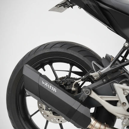 Barrel Rogue exhaust Yamaha MT15 black with bend pipe