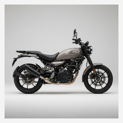 Royal Enfield Guerrilla 450 with Barrel Rogue 2.0 performance exhaust