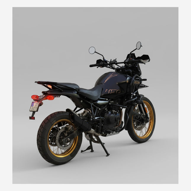 Royal Enfield Himalayan 411 with Barrel Rogue 2.0 performance exhaust