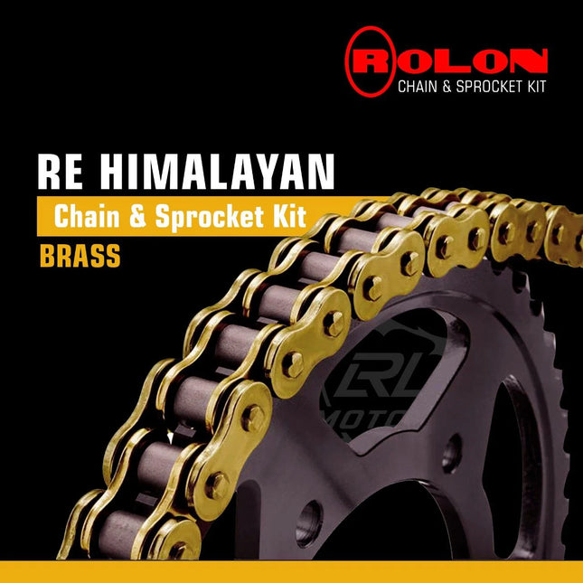 Rolon brass chain sprocket kit for Royal Enfield Himalayan 411