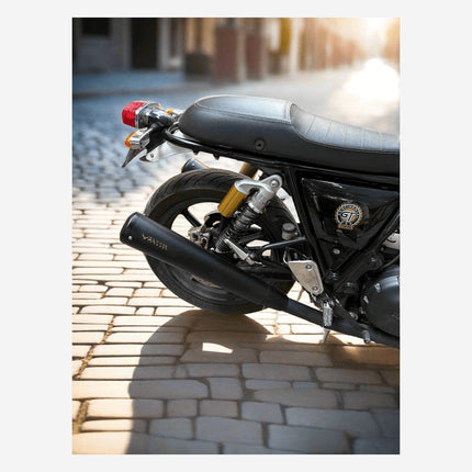 Royal Enfield Interceptor 650 and Continental GT 650 with Barrel Bass Master performance exhaust