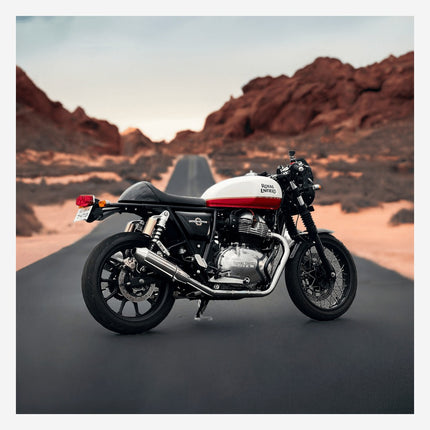Royal Enfield Interceptor 650 and Continental GT 650 with Barrel Atom performance exhaust