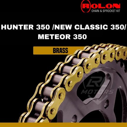 Rolon brass chain sprocket kit for Royal Enfield Meteor 350