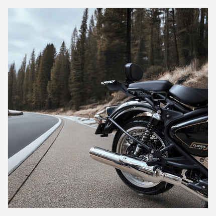 Royal Enfield Super Meteor 650 with Barrel Bass Master performance exhaust
